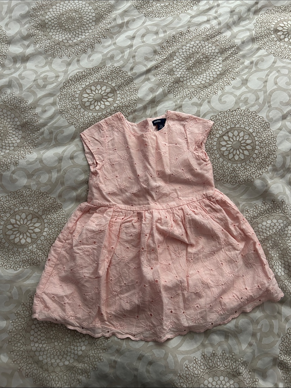 GAP Light Pink Eyelet Cotton Dress for Girls size 18-24m